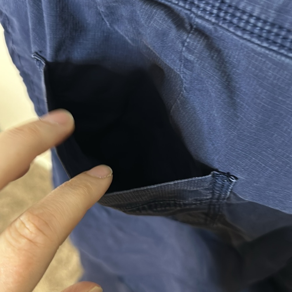 Chico’s Cotton and Spandex Casual Navy Pants Size 2 (Large-12) with Four Pockets - Picture 10 of 17